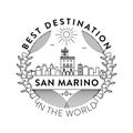 Vector San Marino City Badge, Linear Style