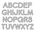 Vector sans serif font with rounded corners