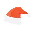 Vector Santa Claus red hat isolated on white Royalty Free Stock Photo