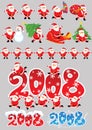 Vector santa collection