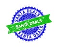 SANTA DEALS Bicolor Rosette Grunge Stamp Royalty Free Stock Photo