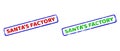 SANTA'S FACTORY Bicolor Rough Rectangular Watermarks with Scratched Styles