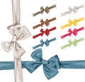 Vector satin bows and ribbons