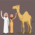 Vector - Saudi Arabia traditional couple.