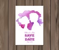 Vector save the date wedding invitation with