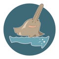 Vector sawfish sticker