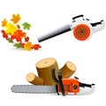 Vector Sawing Down Trees and Sweeping Leaves