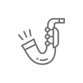 Saxophone, trumpet line icon.