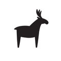 Vector Scandinavian Dala deer moose silhouette
