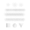 Vector scatter stipple brushes set.