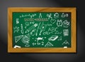 Vector school blackboard illustration