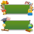 Vector School Blackboards Royalty Free Stock Photo