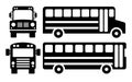 Vector school bus icons Royalty Free Stock Photo