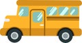 Vector school bus or shuttleon the White Blackground Royalty Free Stock Photo