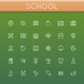 Vector School Line Icons