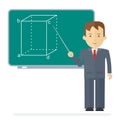 Vector school teacher man Royalty Free Stock Photo