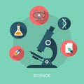 Vector science concept illustration Royalty Free Stock Photo