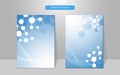 Vector science concept molecular pattern cover design background Royalty Free Stock Photo