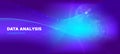 Vector Science Flyer. Matrix Data Stream. Purple Royalty Free Stock Photo