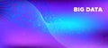 Vector Science Flyer. Matrix Data Stream. Violet Royalty Free Stock Photo