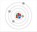 Vector science model of Atom Royalty Free Stock Photo