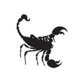 Vector scorpio black silhouette. Scorpio zodiac sign silhouette.