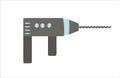 Vector screwdriver icon. Flat colored tool illustration. Building, carpenter equipment for card, poster or flyer design. Woodwork