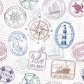 Vector sea journey vintage texture 2 Royalty Free Stock Photo