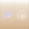 Vector with sea shells. Royalty Free Stock Photo