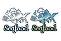 Vector seafood logo.