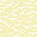 Vector Seagulls Yellow and White Seamless Repeat Pattern