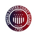 Vector seal of the United States Coast Guard. USGC Royalty Free Stock Photo