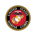 Vector seal of the United States Marine Corps. USMC Royalty Free Stock Photo