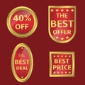 Vector seals-stickers set Royalty Free Stock Photo