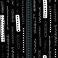 Vector seamless aboriginal pattern including ethnic Australian motive with typical elements