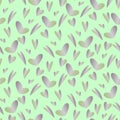 Vector seamless abstract design pattern with cute ornamental hearts in pastel green tones Royalty Free Stock Photo