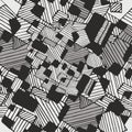 Vector seamless abstract geometric pattern pastel black, white colors