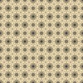 Vector, seamless, abstract image in the form of a curly, diagonal, black lattice of stars on a pale beige background