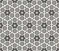 Vector seamless abstract pattern. Modern stylish striped lattice texture. Repeating geometric tiles with hexagonal