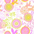 Vector seamless abstract pattern for patchwork, underwater theme.