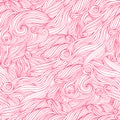 Vector seamless abstract pattern with waves, clouds, hairs