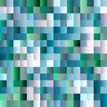 Vector seamless abstract squares pattern in blue and green gray. Royalty Free Stock Photo