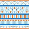 Vector seamless abstract tribal pattern