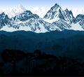 Vector seamless Andes mountains with  rainforest Jungle forest Royalty Free Stock Photo