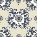 Vector seamless background. Beautiful fantastic floral border ornament delicate.