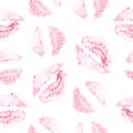 Vector seamless background. lips prints Royalty Free Stock Photo