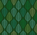 Vector seamless background with spring colored leaves