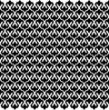 Vector Seamless Black And White Abstract Geometric Rounded Lace Pavement Pattern Royalty Free Stock Photo