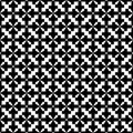 Vector Seamless Black And White Abstract Geometric Rounded Lace Pavement Pattern Royalty Free Stock Photo