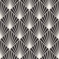 Vector Seamless Black and White Burst Lines Geometric Pattern